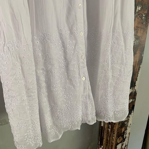Matilda Jane Good Hart Eyelet Dress Large White NWT - Picture 4 of 5